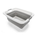 COLLAPSIBLE UTILITY BASKET LARGE WHITE/GRAY