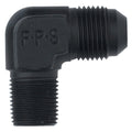 Fragola -6AN x 1/2 NPT 90 Degree Adapter - Black