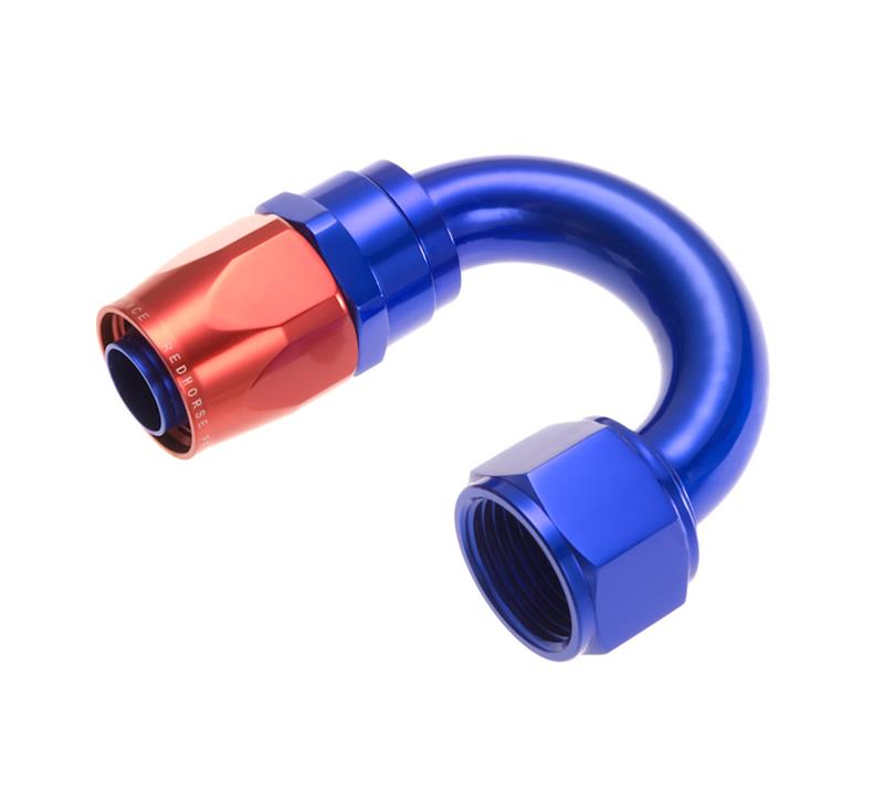 04 180 DEG DOUBLE SWIVEL HOSE ENDRED&BLUE