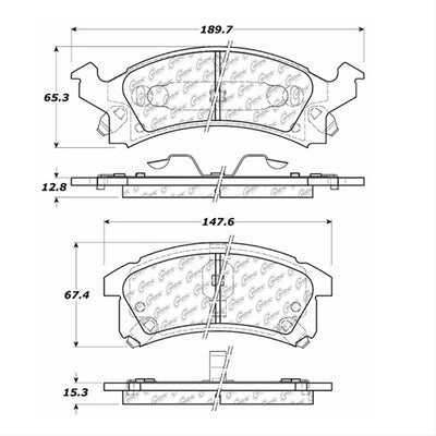 Centric C-TEK Ceramic Brake Pads w/Shims - Front