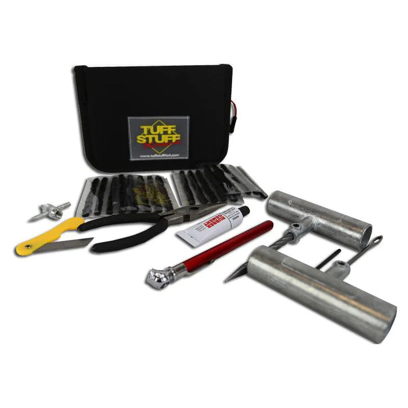 TUFF STUFF OVERLAND TIRE REPAIR KIT INCLUDES TOOLS PLUGS PATCHES & STORAGE CASE