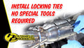 STAINLESS STEEL LOCKING TIES USED TO HOLD EXHAUST WRAP AND OTHER INSULATION