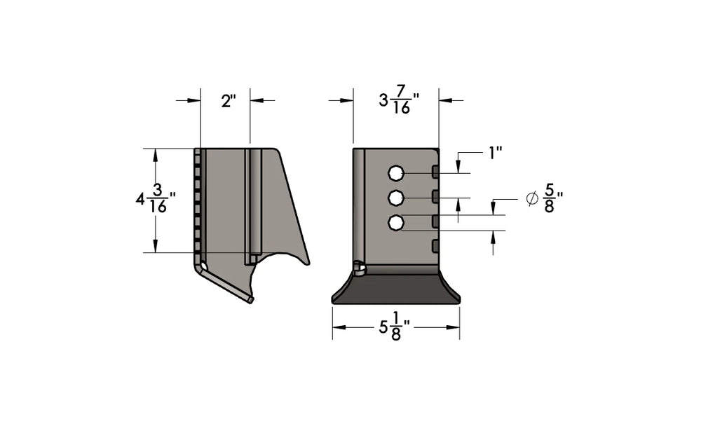SHORT OFFSET AXLE PANHARD BRACKET 2.5IN TUBE