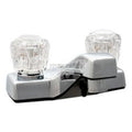 LAVATORY FAUCET 4IN 2 KNOB BRASS/PLASTIC CHROME