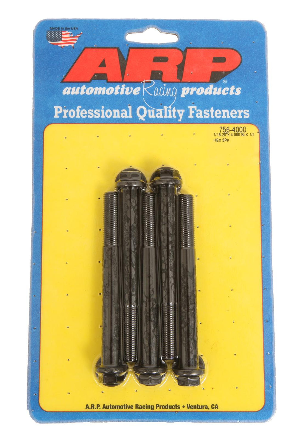ARP 7/16-20 X 4.000 1/2 wrenching hex black oxide bolts