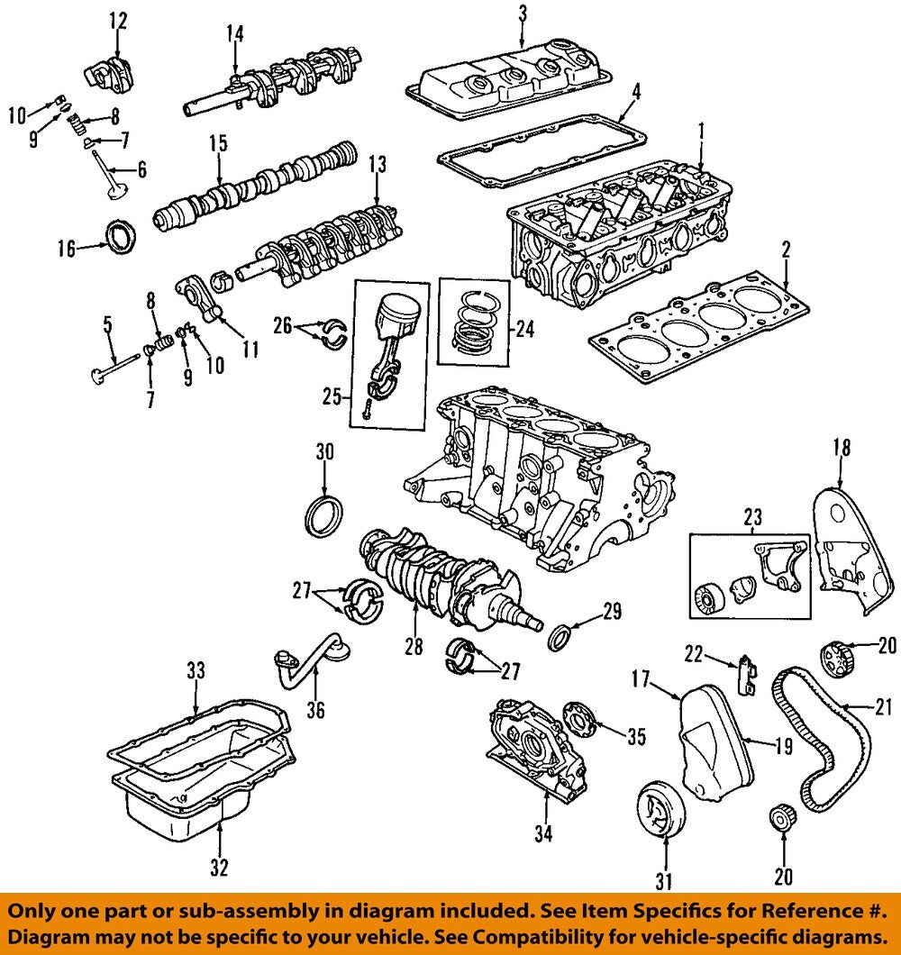 CHRYPAA:122(2.0L)1996CC SOHC ENG.(1996) VALVE COVER SET