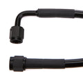STRAIGHT 3 TO 90 DEGREE 3 12IN PRE ASSEMBLED BRAKE LINE BLACK