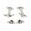 Kentrol 55-95 Jeep CJ/Wrangler YJ Hood Catch Pair - Polished Silver