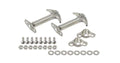 Kentrol 55-95 Jeep CJ/Wrangler YJ Hood Catch Pair - Polished Silver