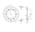 BikeMaster Yamaha Rear Steel Sprocket 520 46T - Black