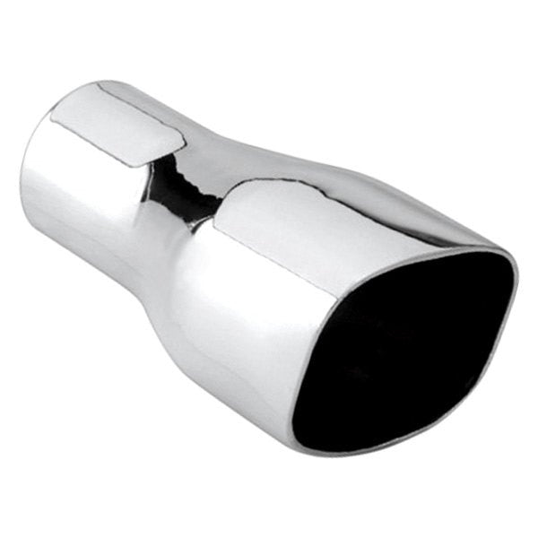 SQUARE SLANTED DOUBLE WALL SS EXHAUST TIP 2.25IN ID / 3.75INX3.13IN OD