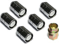 Rugged Ridge Five Piece Wheel Lock Set 1/2 -20 Thread Chrome