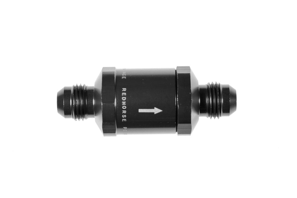 0 PSI CRANKCASE CHECK VALVE 06AN MALE INLET/OUTLET BLACK