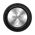 Momo Steering Wheel Horn Button Flat Lip - Shiny Silver/Chrome Logo