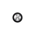 Momo Steering Wheel Horn Button Flat Lip - Shiny Silver/Chrome Logo