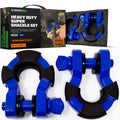 Rhino USA 3/4In D-Ring Shackle Set (2-Pack)(White)