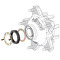 Wilwood Spindle Nut W5 Self Locking Assembly - Black