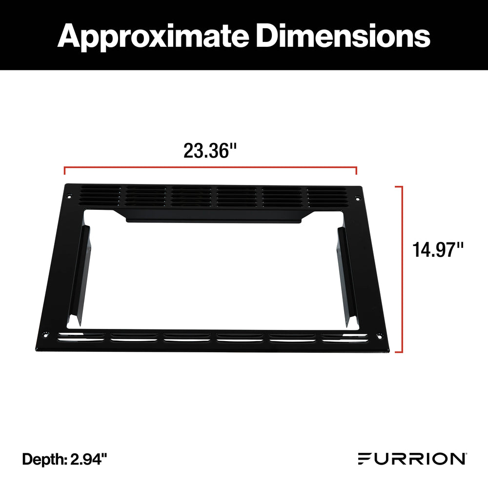 FURRION 0.9 AIRFRY METAL MICROWAVE TRIM KIT ONE PIECE BLACK