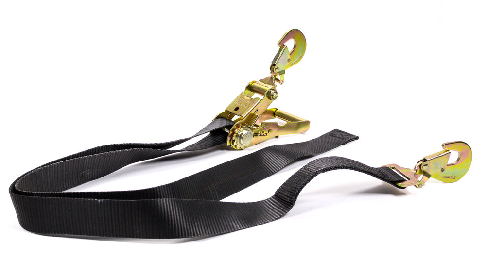 RATCHET STRAP GREEN 1in X 8ft WITH S HOOKS