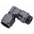 Fragola -6AN Female Nut x 9/16-18 (6) O-Ring 90 Degree Swivel - Black