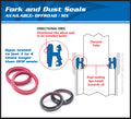 All Balls Racing 2017 Beta RR-S 4T 125 Fork Dust Seal Only Kit