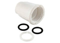 8IN PLSTC KIT HIRISE SPT W/ LVR HDLS WHT