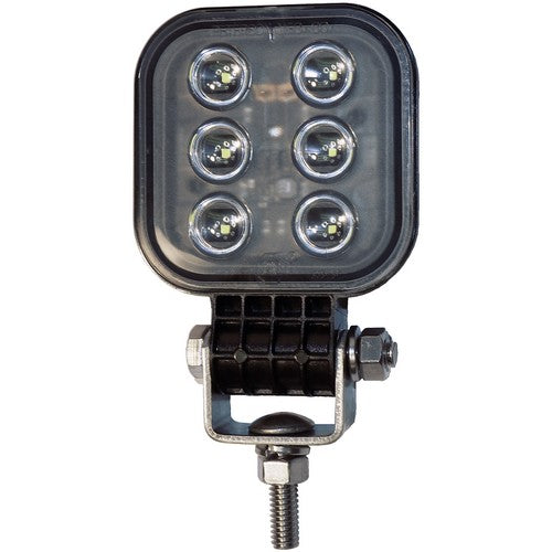 LED WORK LGT SQR PED MNT W/AMP HSG
