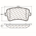 Centric 09-16 Audi A4/A5 C-TEK Semi-Metallic Rear Brake Pads with Shims