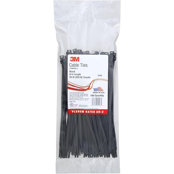 48IN 175LB BLACK CABLE TIE 50 PER BAG