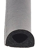TRAILER WEATHERSTRIPPING NON RIBBED D SEAL W/TAPEBLACK