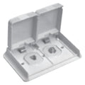 OUTDOOR RECEPTACLE TV/TELEPHONE WHITE