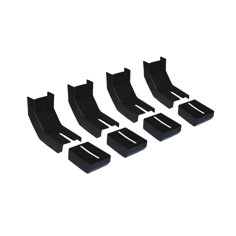 SLIDE TRACK BLACK THERMOPLASTIC BRACKET COVERSTRIMMING REQUIRED FOR CUSTOM FIT SET OF 4