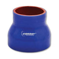 Vibrant 4 Ply Reinforced Silicone Transition Connector - 3in I.D. x 3.5in I.D. x 3in long (BLUE)