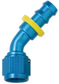 Fragola -6AN Push-Lite End 45 Degree - Blue