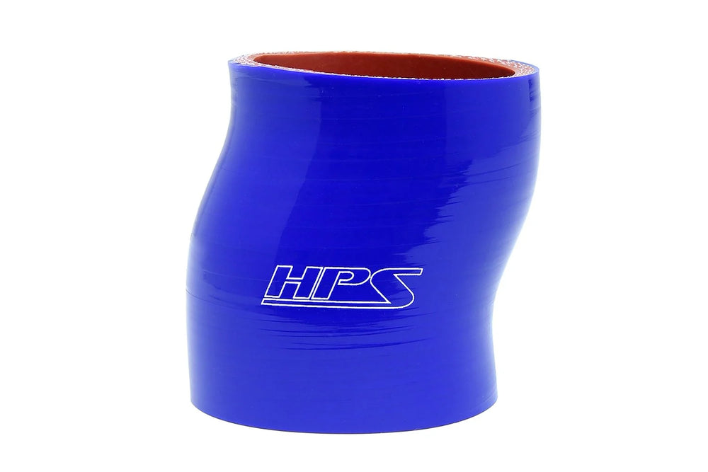HPS Performance 2.5 ID 3 Long High Temp 4-ply Reinforced Silicone Offset Coupler Hose Blue (63mm ID 76mm Length)