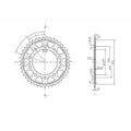 BikeMaster Honda Rear Steel Sprocket 520 43T - Black