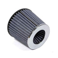 Vibrant Open Funnel Perf Air Filter (5in Cone O.D. x 5in Tall x 2.75in inlet I.D.) Chrome Filter Cap