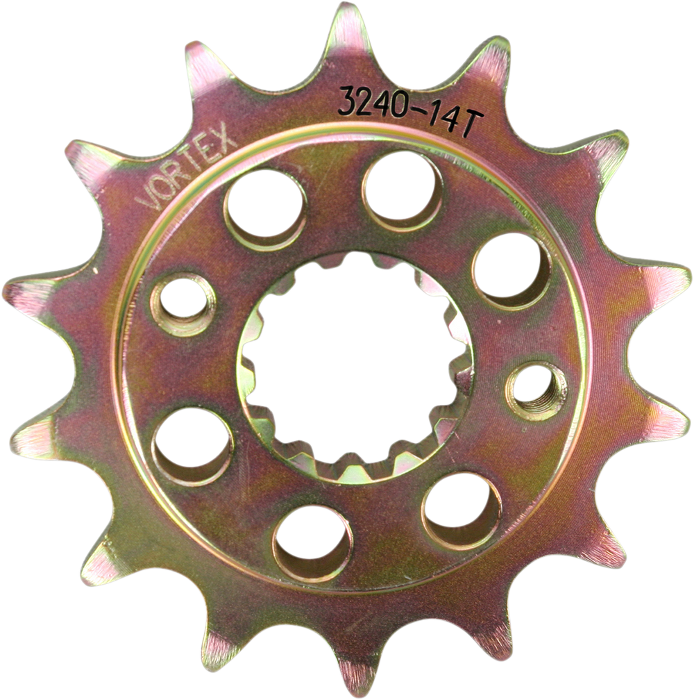 Vortex Racing Steel Front Sprocket 520 14 Tooth- Silver