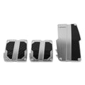 NRG Brushed Aluminum Sport Pedal M/T - Silver w/Black Carbon