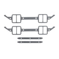 Cometic Chrysler B/RB .060in Fiber Intake Mani Gasket Kit-1.359in x 2.625in Rectangle Port