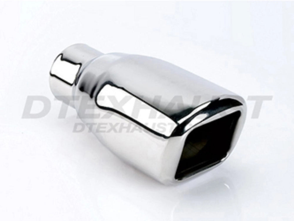DOUBLE WALL SQUARE SS EXHAUST TIP 2.25IN ID / 4.00INX3.50IN OD
