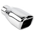 DOUBLE WALL SQUARE SS EXHAUST TIP 2.25IN ID / 4.00INX3.50IN OD
