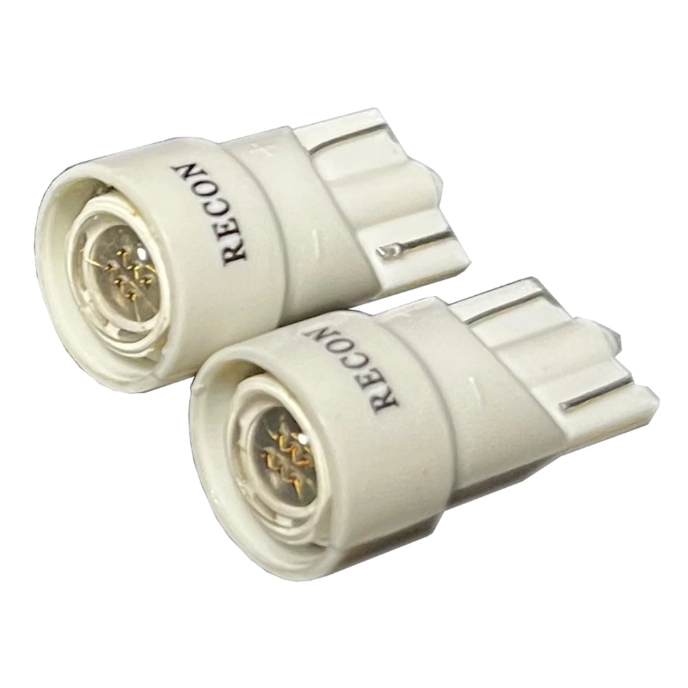 ~(1 lbs. 6X4X1)~ 194 / 168 High-Power 1-Watt LED Bulbs Wedge Style - AMBER (Two Bulbs Per Package)