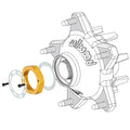 Wilwood Spindle Nut W5 Self Locking Assembly - Gold