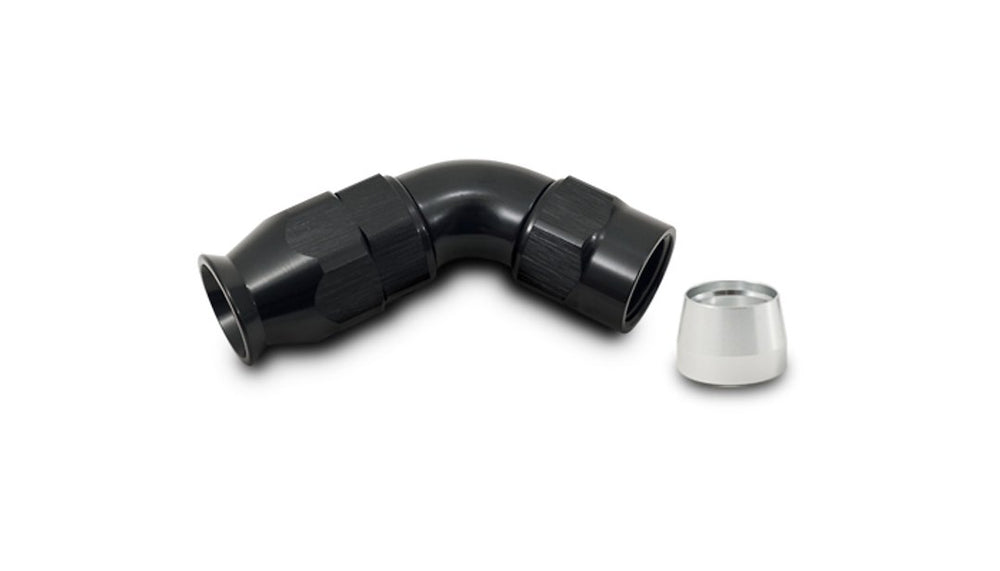 Vibrant -3AN 60 Degree High Flow Hose End Fitting for PTFE Lined Hose - Aluminum