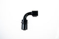 10 AN 90 DEGREE CRIMP STYLE HOSE END W/ BLACK COLLAR BLACK