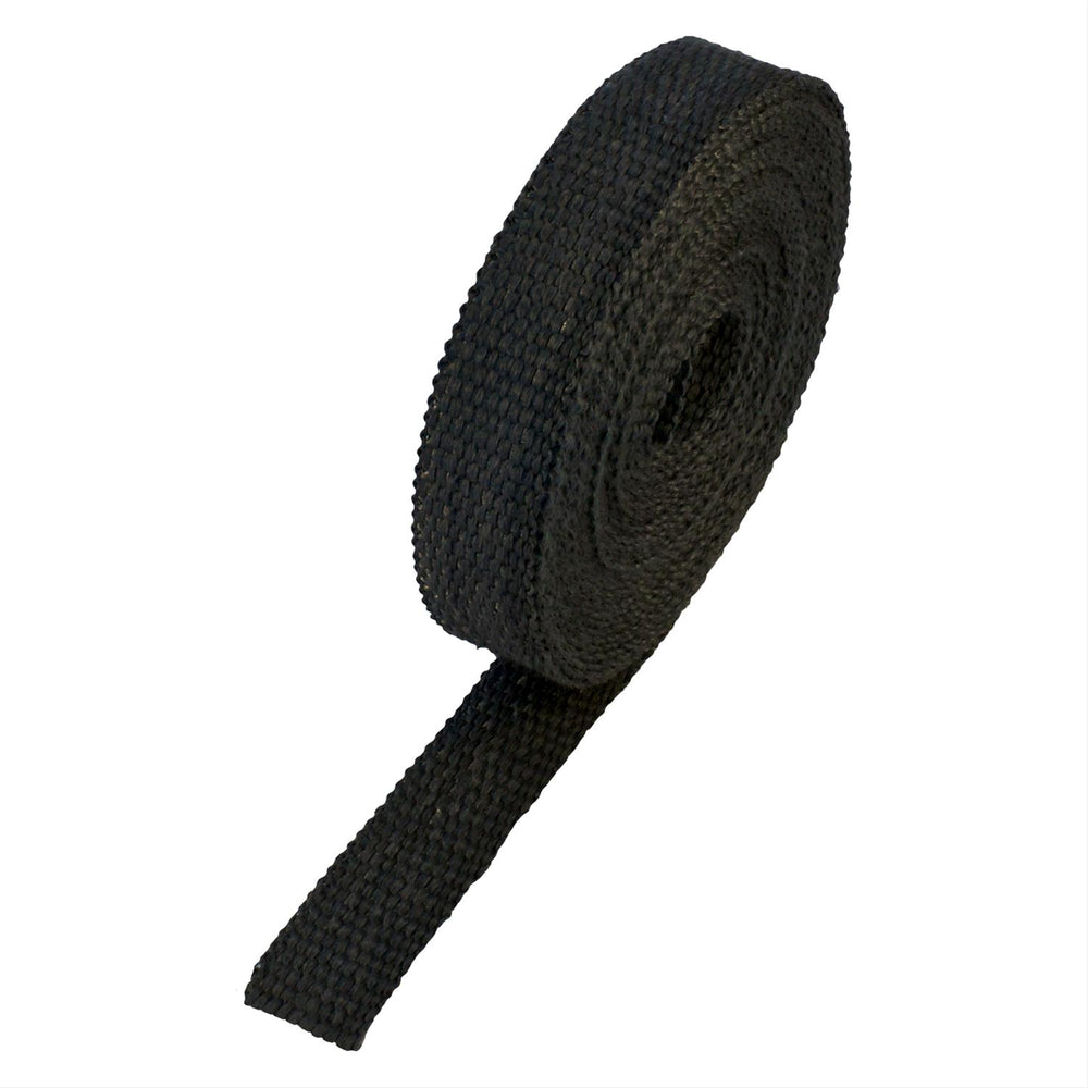 BLACK EXHAUST HEAT WRAP LOWERS UNDER HOOD TEMPERATURES AND INCREASES HORSEPOWER