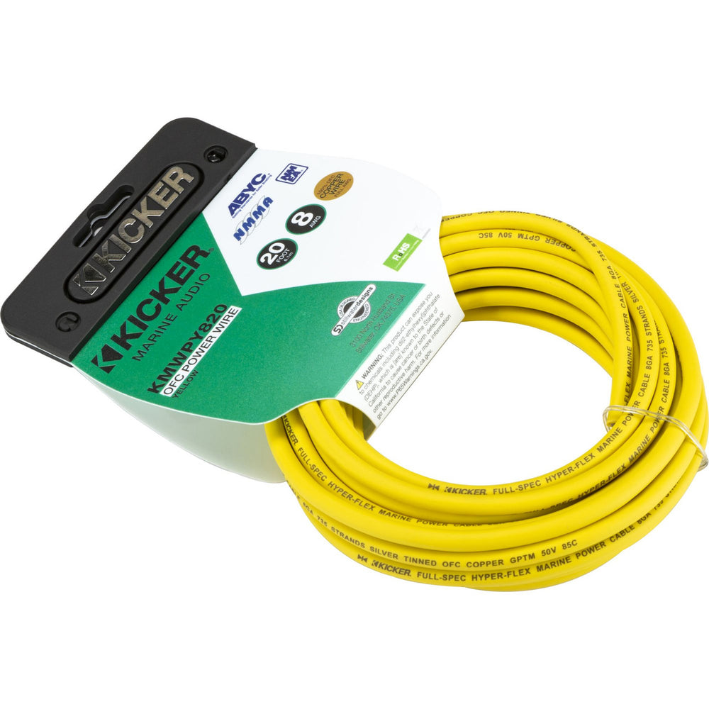 KMWPY820 MARINE 8AWG POWER WIRE 20FT YELLOW RoHS COMPLIANT