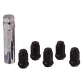SMALL DIAMETER BLACK CHROME LOCK 5PACK 12MM X 1.50 THREAD