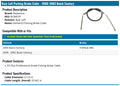 Brake Cable: 2003 Buick Century; Left Rear